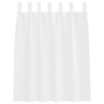 vidaXL Perdele cu perdele 2 pcs Alb Poliester