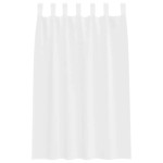 vidaXL Perdele cu perdele 2 pcs Alb 140 x 175 cm Poliester