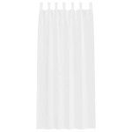 vidaXL Cortină din Voile cu perdele 2 pcs Alb 260 x 140 cm Poliester