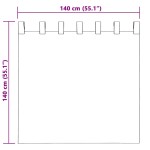 vidaXL Perdele cu perdele 2 pcs Crem 140 x 140 cm Poliester