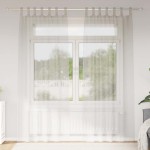 vidaXL Perdele cu perdele 2 pcs Crem 140 x 260 cm Poliester
