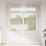 vidaXL Perdele cu perdele 2 pcs Nisip Poliester vidaXL Perdele cu perdele 2 pcs Nisip Poliester