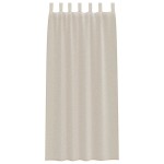 vidaXL Perdele cu perdele 2 pcs Nisip Poliester vidaXL Perdele cu perdele 2 pcs Nisip Poliester