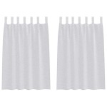 vidaXL Cortină din Voile 2 pcs Gri deschis 140 x 140 cm Poliester