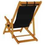 vidaXL Scaun de plajă pliabil cu cotiere, lemn de salcâm și textilen vidaXL Scaun de plajă pliabil cu cotiere, lemn de salcâm și textilen