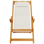 vidaXL Scaun de plajă pliabil cu cotiere, lemn de salcâm și textilen vidaXL Scaun de plajă pliabil cu cotiere, lemn de salcâm și textilen