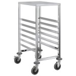 vidaXL Cărucior cu tăvi cu 6 containere GN 39x55x87 cm oțel inoxidabil vidaXL Cărucior cu tăvi cu 6 containere GN 39x55x87 cm oțel inoxidabil