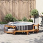 vidaXL Împrejmuire pentru cadă cu hidromasaj Semicircular 272x120.5x55.5 cm Lemn solid de acacia vidaXL Împrejmuire pentru cadă cu hidromasaj Semicircular 272x120.5x55.5 cm Lemn solid de acacia