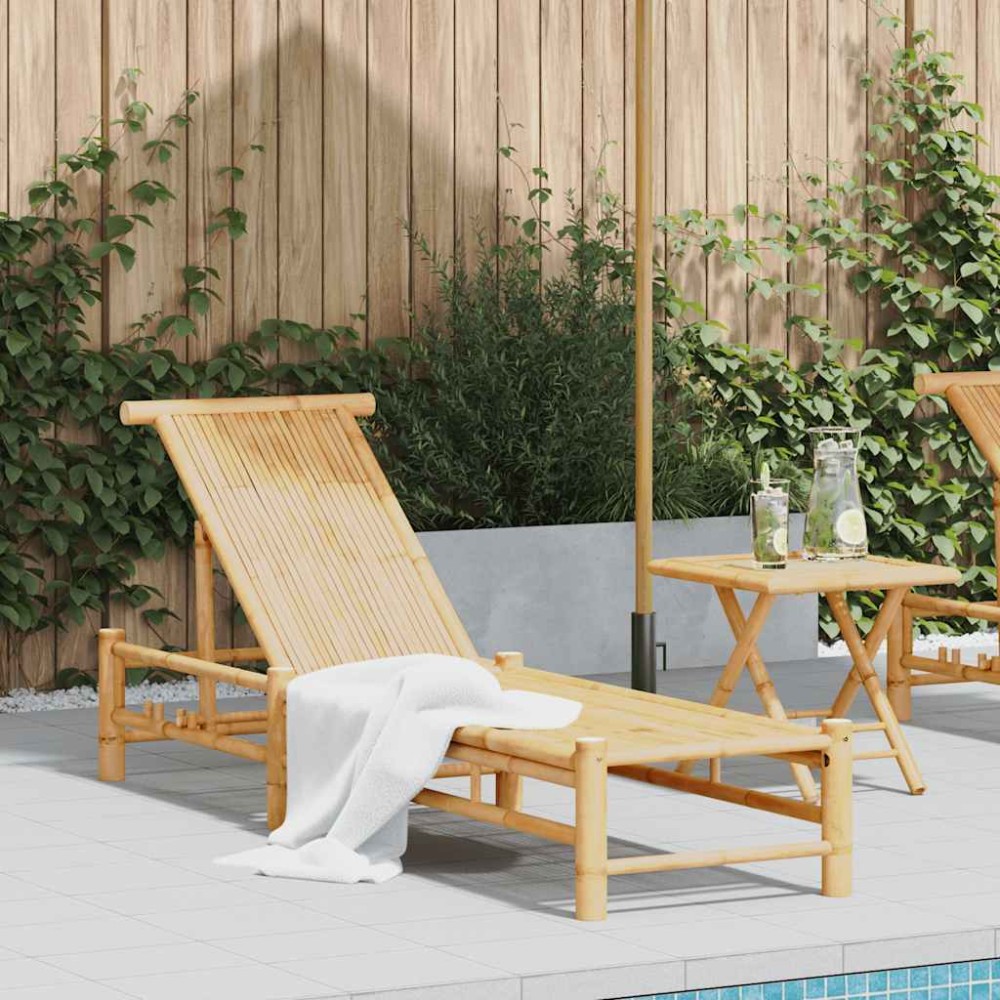 vidaXL Sezlong 55x199x30 cm bambus