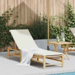 vidaXL Sezlong cu perne 55x199x30 cm bambus