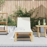 vidaXL Sezlong cu perne 55x199x30 cm bambus