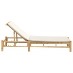 vidaXL Sezlong cu perne 55x199x30 cm bambus