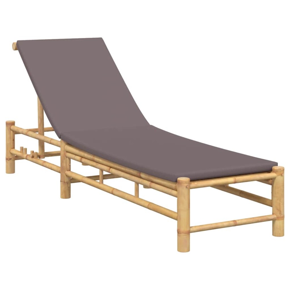 vidaXL Sezlong cu perne 55x199x30 cm bambus