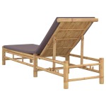 vidaXL Sezlong cu perne 55x199x30 cm bambus
