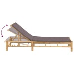 vidaXL Sezlong cu perne 55x199x30 cm bambus