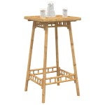 vidaXL Masă de bar de exterior pătrată 55x55x100 cm bambus vidaXL Masă de bar de exterior pătrată 55x55x100 cm bambus