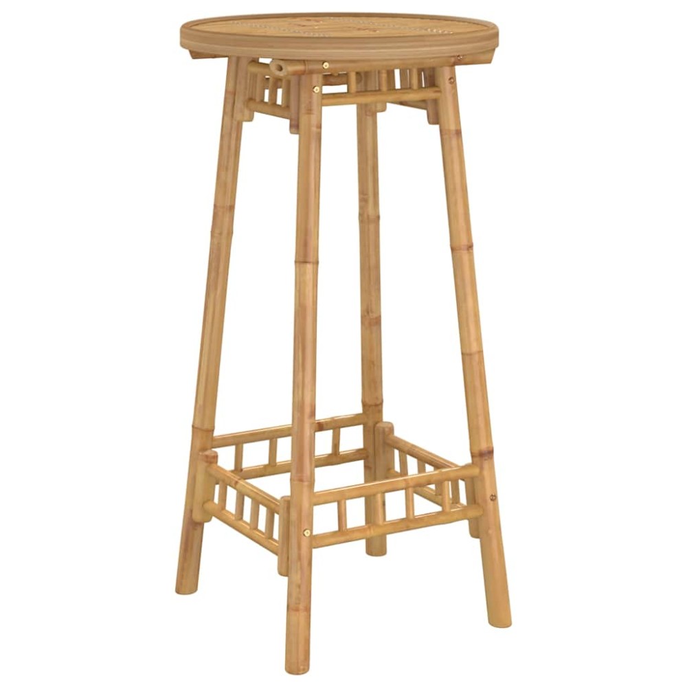 vidaXL Masă de bar pentru exterior rotundă Ø55x100 cm din bambus