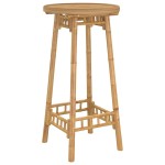 vidaXL Masă de bar pentru exterior rotundă Ø55x100 cm din bambus vidaXL Masă de bar pentru exterior rotundă Ø55x100 cm din bambus