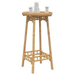 vidaXL Masă de bar pentru exterior rotundă Ø55x100 cm din bambus vidaXL Masă de bar pentru exterior rotundă Ø55x100 cm din bambus