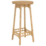 vidaXL Masă de bar pentru exterior rotundă Ø55x100 cm din bambus vidaXL Masă de bar pentru exterior rotundă Ø55x100 cm din bambus