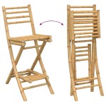 vidaXL Set bar de exterior 3 piese pliabil din bambus vidaXL Set bar de exterior 3 piese pliabil din bambus
