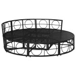 vidaXL Pat de lounge pentru exterior fără baldachin Poly Rattan negru vidaXL Pat de lounge pentru exterior fără baldachin Poly Rattan negru