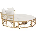 vidaXL Pat lounge pentru exterior fără baldachin Poly Rattan