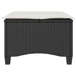 vidaXL Scaune de grădină cu perne 2 buc Negru 55x55x36 cm Poly Ratan vidaXL Scaune de grădină cu perne 2 buc Negru 55x55x36 cm Poly Ratan