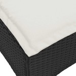 vidaXL Scaune de grădină cu perne 2 buc Negru 55x55x36 cm Poly Ratan vidaXL Scaune de grădină cu perne 2 buc Negru 55x55x36 cm Poly Ratan