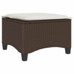 vidaXL Scaune de grădină cu perne 2 buc Maro 55x55x36 cm Poly Ratan vidaXL Scaune de grădină cu perne 2 buc Maro 55x55x36 cm Poly Ratan