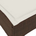 vidaXL Scaune de grădină cu perne 2 buc Maro 55x55x36 cm Poly Ratan vidaXL Scaune de grădină cu perne 2 buc Maro 55x55x36 cm Poly Ratan