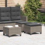 vidaXL Scaune de grădină cu perne 2 buc Gri 55x55x36 cm Poly Ratan vidaXL Scaune de grădină cu perne 2 buc Gri 55x55x36 cm Poly Ratan