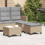 vidaXL Scaune de grădină cu perne 2 buc Bej 55x55x36 cm Poly Ratan vidaXL Scaune de grădină cu perne 2 buc Bej 55x55x36 cm Poly Ratan