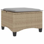 vidaXL Scaune de grădină cu perne 2 buc Bej 55x55x36 cm Poly Ratan vidaXL Scaune de grădină cu perne 2 buc Bej 55x55x36 cm Poly Ratan