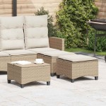 vidaXL Scaune de grădină cu perne 2 buc Bej 55x55x36 cm Poly Ratan vidaXL Scaune de grădină cu perne 2 buc Bej 55x55x36 cm Poly Ratan
