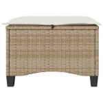 vidaXL Scaune de grădină cu perne 2 buc Bej 55x55x36 cm Poly Ratan vidaXL Scaune de grădină cu perne 2 buc Bej 55x55x36 cm Poly Ratan