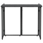 vidaXL Masă pliabilă de grădină neagră 90x51x75 cm Poly Ratan vidaXL Masă pliabilă de grădină neagră 90x51x75 cm Poly Ratan