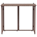 vidaXL Masă pliabilă de grădină maro 90x51x75 cm Poly Ratan vidaXL Masă pliabilă de grădină maro 90x51x75 cm Poly Ratan