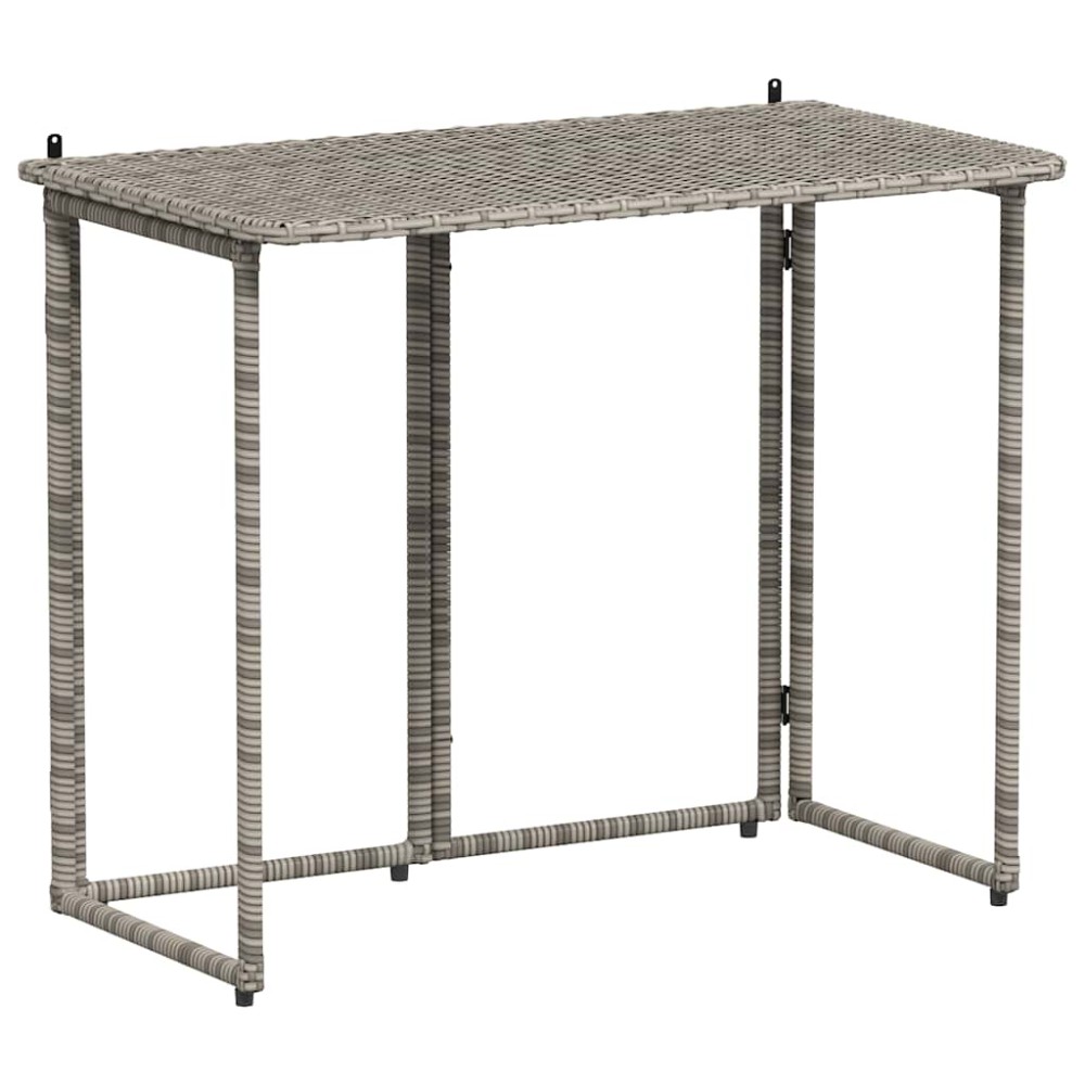 vidaXL Masă de grădină pliabilă gri 90x51x75 cm Poly Ratan
