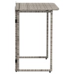 vidaXL Masă de grădină pliabilă gri 90x51x75 cm Poly Ratan