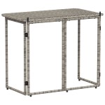 vidaXL Masă de grădină pliabilă gri 90x51x75 cm Poly Ratan