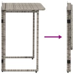 vidaXL Masă de grădină pliabilă gri 90x51x75 cm Poly Ratan