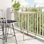 vidaXL Masă pliabilă de grădină bej 90x51x75 cm Poly Ratan vidaXL Masă pliabilă de grădină bej 90x51x75 cm Poly Ratan