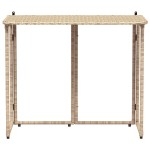 vidaXL Masă pliabilă de grădină bej 90x51x75 cm Poly Ratan vidaXL Masă pliabilă de grădină bej 90x51x75 cm Poly Ratan