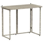 vidaXL Masă pliabilă de grădină gri deschis 90x51x75 cm Poly Ratan vidaXL Masă pliabilă de grădină gri deschis 90x51x75 cm Poly Ratan