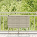 vidaXL Masă pliabilă de grădină gri deschis 90x51x75 cm Poly Ratan vidaXL Masă pliabilă de grădină gri deschis 90x51x75 cm Poly Ratan