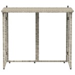 vidaXL Masă pliabilă de grădină gri deschis 90x51x75 cm Poly Ratan vidaXL Masă pliabilă de grădină gri deschis 90x51x75 cm Poly Ratan