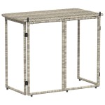 vidaXL Masă pliabilă de grădină gri deschis 90x51x75 cm Poly Ratan vidaXL Masă pliabilă de grădină gri deschis 90x51x75 cm Poly Ratan