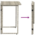 vidaXL Masă pliabilă de grădină gri deschis 90x51x75 cm Poly Ratan vidaXL Masă pliabilă de grădină gri deschis 90x51x75 cm Poly Ratan