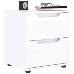 vidaXL Noptiera "VISNES" alb 45x40x50 cm lemn de prelucrare vidaXL Noptiera "VISNES" alb 45x40x50 cm lemn de prelucrare